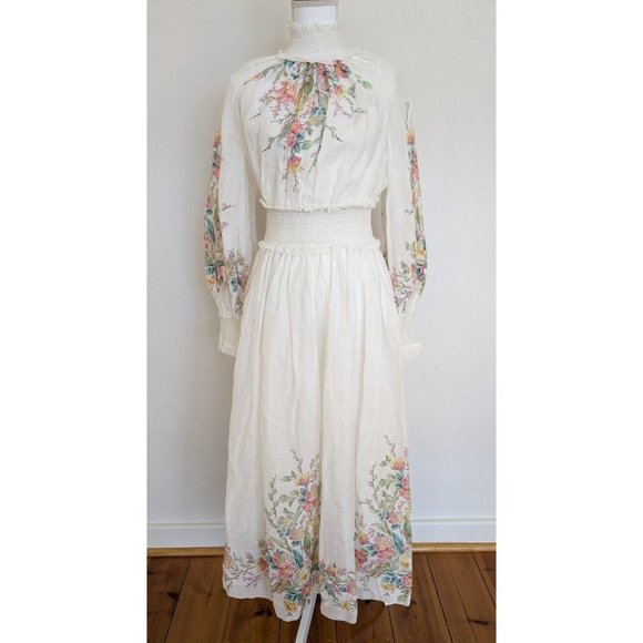 Zimmermann Zinnia Shirred Waist Long Dress - Picture 6 of 12